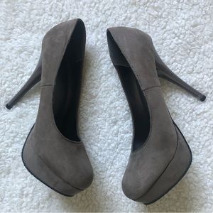 Taupe Suede Heels